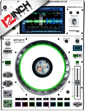 Sc5000 12inchskinz Denon Sc5000/5000m Prime Skin Pair White Black