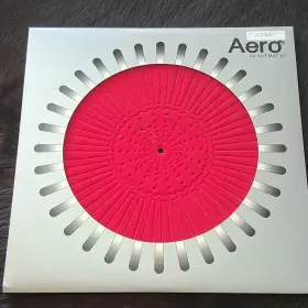 Aero E7slip02 Dj Slipmat X2 Set Of 2 Red 12 In Vinyl Turntable Slipmats