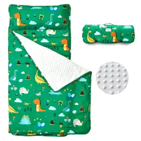 B0c658l878 Beeweed Toddler Nap Mat Rollup Design Kid Sleeping With Removable Pillow &