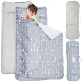 B0c1mfglt4 Biloban 2-pack Toddler Nap Mat With Fleece Blanket Xl Kids Sleeping Bag Preschool Daycare