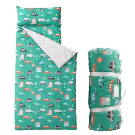 B0d1q6s3y8 Bunnikins & Clover And Toddler Nap Mat With Removable Pillow Minky Blanket Roll U