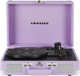 Cr8005f-ln Crosley Cruiser Plus Vintage 3-speed Bluetooth In/out Suitcase V Inch
