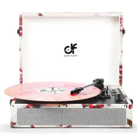Te-012ck Danfi Audio Df Floral Bluetooth Record Player With Built-in Speakers Usb Recording 3-s