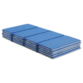 B07fnxxz9g Ecr4kids Everyday 1in 4-section Folding Rest Mat Sleeping Pad Blue/grey 5-pack
