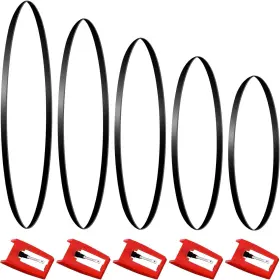 Belt-57 Frienda 5 Pieces Turntable Belt With Record Player Needle Replacement Black