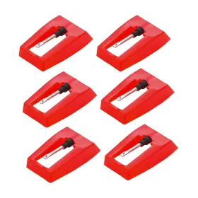 Is-us-lsjcz6-191011 Ideal Swan 6 Pack Record Player Needle Diamond Replacement Stylus For Red