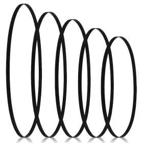 Jxiwfvl 5354jqjw9197 5 Pcs Black Turntable Belt Rubber Flat Size Piano Drive