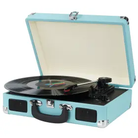 Kedok 711379764232 Vinyl Record Player 3 Speeds Suitcase Portable With Built-in S