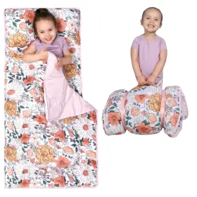 B0cy9c12qm Morxy Toddler Nap Mat With Pillow And Blanket - Extra Large Portable Roll Up M