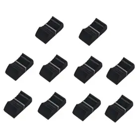 Pson M1148 10pcs Straight Slide Potentiometer Flat Push Knob 8 X 1.2mm Insert Black