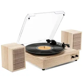 Fls02 Retrobeat Minimalist Bluetooth Turntable With Hi-fi Sound 3-speed Vinyl Record Player