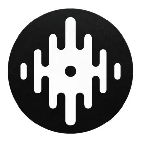 Serato 873857004251 12-inch Logo Slipmats Vinyl White On Black Pair