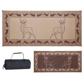 Stylish Camping B011pwtwnm Pe1 Black /brown/beige 8-feet X 18-feet Deer Mat