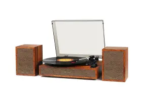 Te-2028br Tanlanin Vinyl Record Player With External Speakers 3 Speed Bluetooth Turnt... Fast Ship