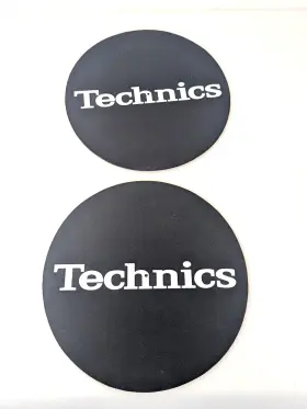 60638 Technics Slipmats Simple Style 2 Black Silver 1 Pair