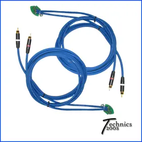 1210 Technics 607052996710 6 Ft Pair Blue 1200 6ft Rca Rcas - Neutrik Gold Internal Gnd