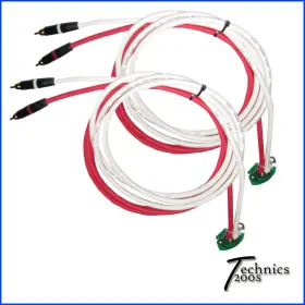 1210 Technics 607052996727 6 Ft Pair R&w 1200 6ft Rca Rcas - Neutrik Gold Internal Gnd