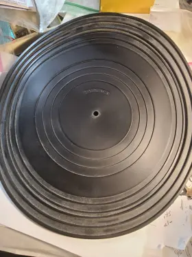 Shob10 Technics Vintage Rubber Turntable Slip Mat For Mcs Series D-1 Estate Find