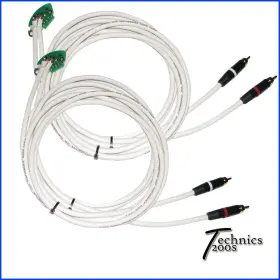 1210 Technics1200s.com 607052996703 5 Ft Pair White Technics 1200 6ft Rca Rcas - Neutrik Gold Internal Gnd