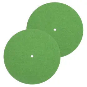 Uxcell 609044444605 2 Pcs Record Player Mat 7 Inch Turntable 3mm Felt Pad Green