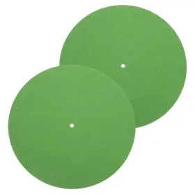 Uxcell 609044444995 2 Pcs Record Player Mat 10 Inch Turntable 3mm Felt Pad Green