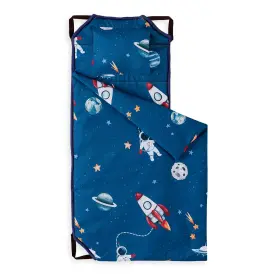 B0bp6drnzp Wake In Cloud Toddler Nap Mat With Pillow And Blanket - Space Theme Boys Girls