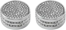 Yboueo Sdgjm-258241 2pcs Bling Central Control Volume Knob Multimedia Knobs Caps Button Tr