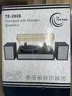 Tanlanin Bluetooth Vinyl Record Player W/ External Speakers, Black TE-2028 Open. Price: $99.00.