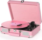 Vinyl Record Player Bluetooth 3-SPEED Portable Suitcase Turntable W... Fast Ship New. Price: $84.99.