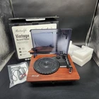 Retrolife Vintage Record Player 3 Speed Built Mono Speakers Bluetooth W/ Box Open. Price: $39.85.