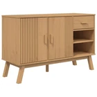 Sideboard Storage Cabinet Kitchen Living Room Brown Solid Wood Pine Vidaxl New. Price: $235.99.