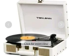 Tanlanin TE-2026 3-SPEED Bluetooth Portable Record Player Usb Turntable White New. Price: $57.99.