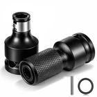 Jxiwfvl Pcs Impact Socket Adapters, 1/2 Hex Shank To 1/4 Square Black New. Price: $6.29.