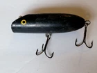 Vintage South Bend Baby? Bass-oreno Black Wood Fishing Lure 3". Price: $21.00.