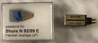 Shure MT105P P-mount Cartridge And New After Market N99E Stylus In Case Used. Price: $149.99.