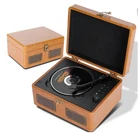 Retrobeat Time Vintage Portable Music Box Cd With Speakers, Bluetooth Brown New. Price: $49.99.