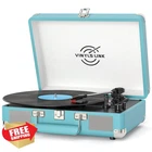 Vinyls Link 3-SPEED Bluetooth Suitcase Record Player New. Price: $72.49.