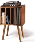 Wooden Lp Record Player Stand With 4 Cabinets, Holds Up To 100 Vinyls New. Price: $59.99.