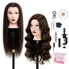 Mannequin Head With 80% Human Hair 26IN Chestnut Brown Cosmetology Manikin New. Price: $48.42.