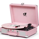Vintage Pink Suitcase Record Player 3-SPEED Turntable With Bluetooth, Usb R... New. Price: $93.96.